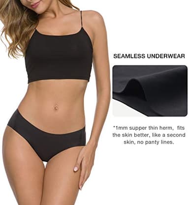 Altheanray Women’s Seamless Underwear No Show Panties Soft Stretch Bikini Underwears 6 Pack(3081M-color11) - Image 3
