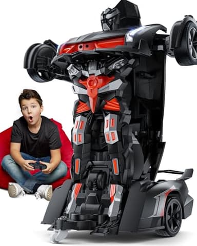 Veeniix V992 Transform Robot RC Car, 1:14 Scale, 2-in-1 Robot Toy Car with Sound & Light Effects, Gesture Sensing, Automatic Deformation, Ideal Gift for Boys and Girls - Image 1