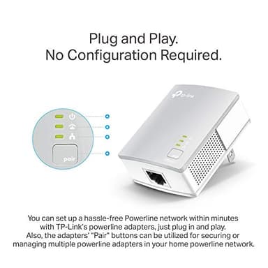 TP-Link AV600 Powerline Ethernet Adapter Kit - Gigabit Port, Plug Pair &Play, Power Saving, Nano Sized Powerline Network Adapter (TL-PA4010 KIT) - Image 4
