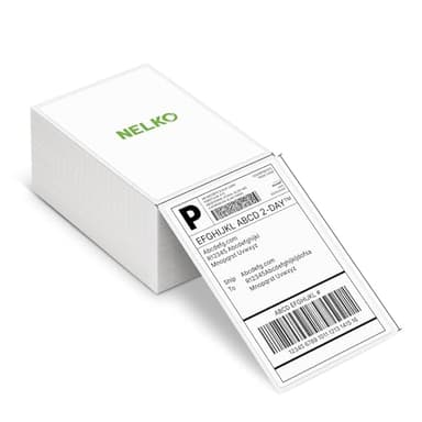 Nelko Genuine 4x6 Direct Thermal Shipping Label 500 Labels/1 Stacks, 4x6 Thermal Labels for Nelko PL70E Shipping Label Printer, Perforated and Strong Adhesive, Commercial Grade - Image 1