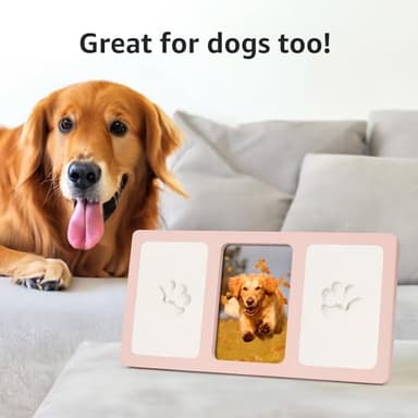 Calenzana Pink Baby Hand and Footprint Kit, 4x6 Baby Keepsake Nursery Picture Frame Handprint Kit, Gifts for Newborn Girls Boys New Mom - Image 6