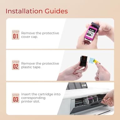 67XL Ink Cartridges Black/Color Combo Pack Compatible for HP Ink 67 67XL Works with HP Deskjet 2700 2700e 2755 2755e 2855e 2800e 2852e 2827e 4100e 4155e 4255e Envy 6000 6055e 6455e Series (2-Pack) - Image 9