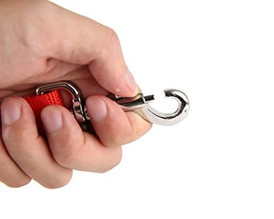 Strong Nylon Dog Leash with 2-Layer, 4 FT/ 6 FT/ 7FT Long, 1 Inch Wide for Medium Large Dogs (Red, 1'' x 2 FT) - Image 4