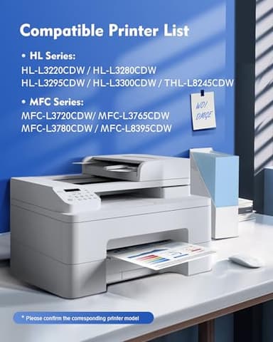 TN229 TN229XL Toner 4 Pack Compatible with Brother MFC-L3780CDW MFC-L3720CDW HL-L3280CDW HL-L3295CDW Printers - Image 2