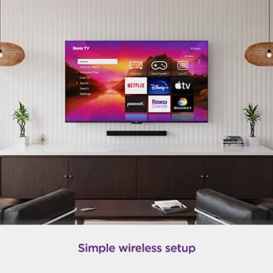 Roku TV Wireless Soundbar, Soundbar Exclusively for RokuTV with Enhanced Stereo Sound, Clear Dialogue, and Simple Wireless Setup - Image 5
