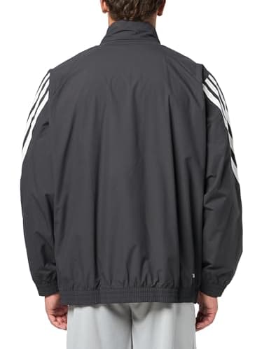 adidas Men's Future Icons Three Stripes Woven Track Top, Black, XX-Large - Image 3