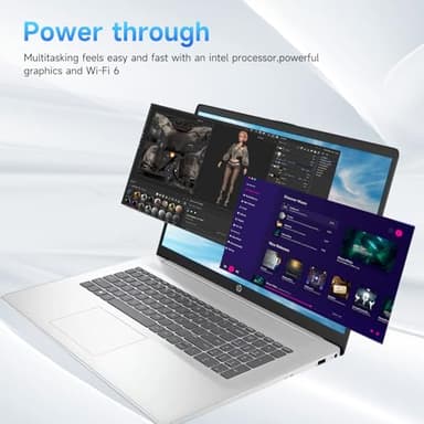 HP 17.3" Touchscreen Laptop, Intel Core i3-N305, 32GB RAM, 128GB eMMC + 2TB SSD, Numeric Keypad, Webcam, HDMI, Wi-Fi 6, Windows 11 Pro, Silver, Bundle with PCO Notebook Fold Radiator, Cooler - Image 6