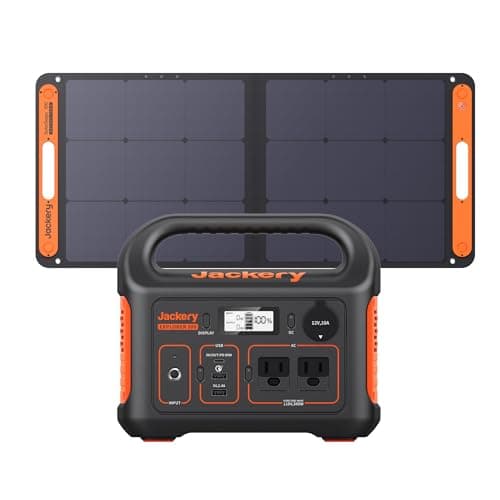 Jackery Solar Generator 300, 293Wh Backup Lithium Battery with 1XSolar Panel SolarSaga 100W, 110V/300W Pure Sine Wave AC Outlet for RV Outdoors Camping Travel Blackout - Image 1