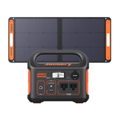 Jackery Solar Generator 300, 293Wh Backup Lithium Battery with 1XSolar Panel SolarSaga 100W, 110V/300W Pure Sine Wave AC Outlet for RV Outdoors Camping Travel Blackout - Image 1