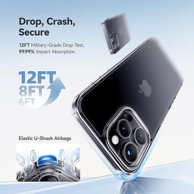 CASEKOO for iPhone 16 Pro Max Case Crystal Clear, [Never Yellow Technology] [12FT Military-Grade Protection] Slim Thin Transparent Cover for iPhone 16 ProMax Phone Case 6.9 inch, Clear - Image 4