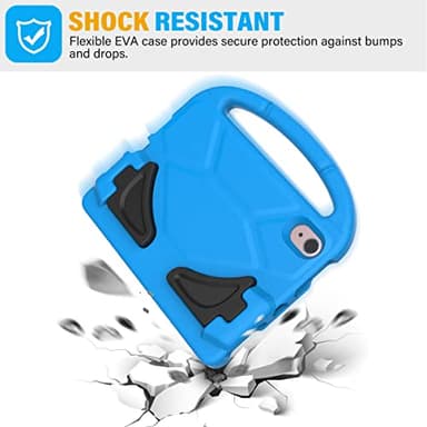 SUPLIK Kids Case for iPad mini 7 (A17 Pro) 2024 & iPad mini 6 2021, 8.3-inch iPad mini 6th/7th Generation Case with Screen Protector, Durable Shockproof Kids Cover with Handle Stand, Blue - Image 5