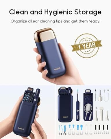 Bebird Earsight Plus D39R Ear Wax Removal Tool Camera, FSA HSA Eligible Items, Ear Cleaner with Flexible Ear Camera Otoscope, Visual Ear Pick Tweezers Wax Remover, Ear Cleaning Kit for Family - Image 7