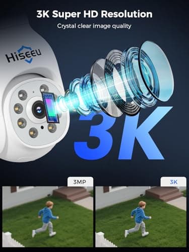 Hiseeu 5MP Wireless PTZ Security Camera System, Indoor Outdoor IP66 Waterproof WiFi Camera, 4K 10CH NVR, 2-Way Audio, Motion Detection Alarm, 24/7 Surveillance, 1TB Hard Drive (Plug-in Power Supply) - Image 8