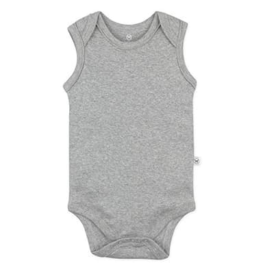 HonestBaby Sleeveless Bodysuits One-piece 100% Organic Cotton for Baby Boys, Girls, Unisex, Gray Ombre, 18 Months - Image 4