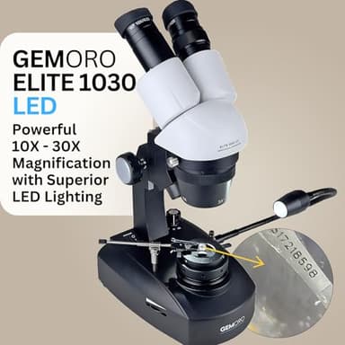 GemOro Elite 1030 LED Microscope | Professional High-Precision Jewelry, Gemstone & Watch Repair Inspection with Adjustable Zoom & LED Lighting | 10X to 30X Magnification | Portable, Ergonomic Design - Image 2
