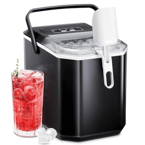 Ice Maker Countertop Ice Machine Compact Size with Handle, 22lbs in 24Hrs - Image 1