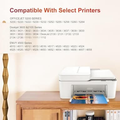 ejet 63XL Ink Cartridge Combo Pack Replacement for HP 63 Ink 63XL Ink Cartridges Black and Color for OfficeJet 3830 4650 5255 5258 4655 4652 3833 Envy 4520 4512 DeskJet 1112 3630 (1 Black,1 Tri-Color) - Image 9