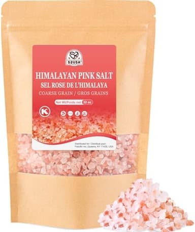 52USA Himalayan Pink Salt Coarse, Pink Himalayan Sea Salt, Coarse Grain 2 lb, Himalayan Salt, Pink Salt, Rock Salt for Grinder Refill, No Artificial Colors, No Additives, No Gluten, Kosher Certified - Image 3