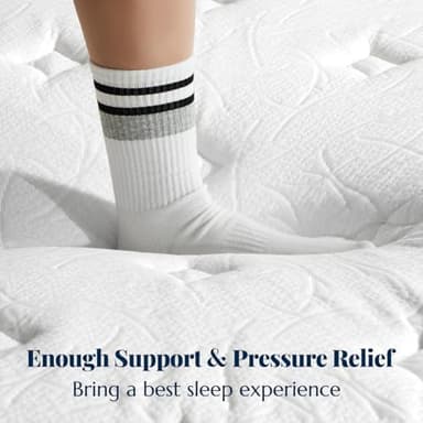 Twin Mattress, 10 Inch Twin Size Hybrid Mattress in a Box with Gel Memory Foam, Pocket Springs for Motion Isolation, Zoned Back & Lumbar Support, Medium Firm, CertiPUR-US Certified, 100-Night Trial - Image 6