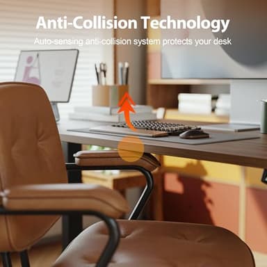 Agilestic Electric Standing Desk, 63 x 24 Inches Height Adjustable Desk, Sit Stand up Desk for Work Office Home, Ergonomic Rising Computer Table with Memory Preset, Dark Walnut - Image 5