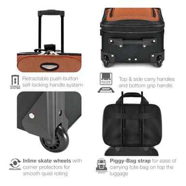 Travel Select Amsterdam Expandable Rolling Upright Luggage, Gray, 8-Piece Set - Image 6