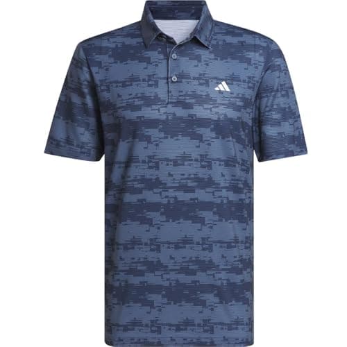 adidas Men's Ultimate365 Heat.Rdy Stripe Polo Shirt, Preloved Ink/Collegiate Navy - Image 1