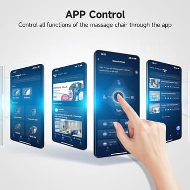 Real Relax 2025 Massage Chair Full Body, Zero Gravity SL-Track Shiatsu Massage Recliner with Heat, APP Control, Child Lock, Body Scan Bluetooth, Foot Roller, Favor 06, Blue - Image 8