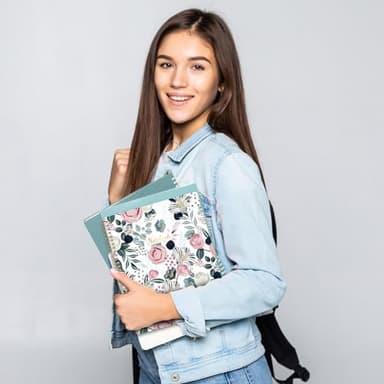 Spiral Notebook - Notebooks Spiral Bound, 8.5" * 11", Journal Notebook with Thick Paper & Back Pocket, 110 Pages, with Twin-Wire Binding, Journals for Women, College Ruled Notebooks - Floral - Image 8