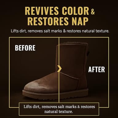 Leather Hero Suede & Nubuck Care Kit – Compatible with UGG Boots, Sheepskin & Winter Suede – 6-Piece Cleaner, Conditioner, Protector, Deodorizer, Brushes & Eraser - Image 3