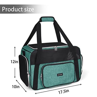 BAGLHER Pet Travel Carrier, Cat Carriers Dog Carrier for Small Medium Cats Dogs Puppies, Airline Approved Small Dog Carrier Soft Sided, Collapsible Puppy Carrier. Green - Image 2