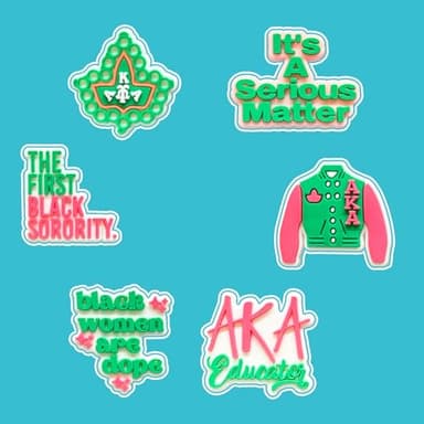 Sorority Shoe Charms for Croc, Sorority Shoe Decoration for Shoes Bracelet Wristband Clog Sandals Birthday Party Favors - Image 2