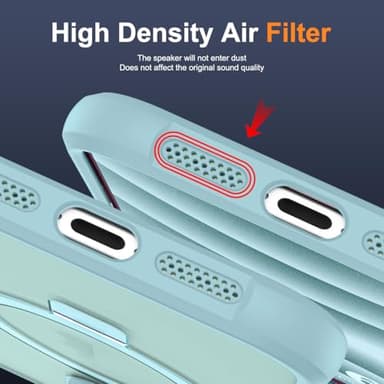 SKYLMW Compatible with iPhone 16 Pro Max Case with Invisible Magnetic O-Ring Stand Military-Grade Translucent Case for iPhone 16 ProMax 6.9" [Compatible with Mag-Safe][Great Grip Feeling], Blue - Image 8