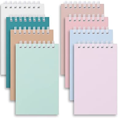 Ddaowanx Small Notebooks,3x5 Pocket Spiral Notepads With Lined Pages - The Perfect Little Mini Notebook to Stay Organized and Boost Productivity at Work or School (8, Cute Colors) - Image 1