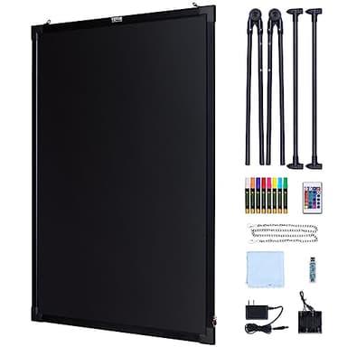 VEVOR 32"x24" LED Message Writing Board, Menu Sign Boards, Illuminated Erasable Lighted Chalkboard, Neon Effect Drawing Panel with 8 Fluorescent Chalk Markers and Remote Control - Image 9