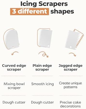 Kootek 71PCs Cake Decorating Kit, Baking Supplies Tools - Includes Cake Stand Turntable, 12 Icing Piping Tips Set, 2 Frosting Spatulas, 3 Scrapers, 50+2 Piping Bags, Coupler, Video Tutorial, Booklet - Image 7