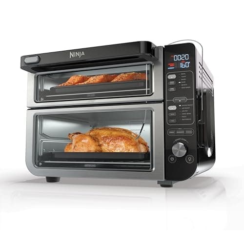 Ninja DCT451 12-in-1 Smart Double Oven with FlexDoor, Thermometer, FlavorSeal, Smart Finish, Rapid Top Convection and Air Fry Bottom , Stainless Steel - Image 1