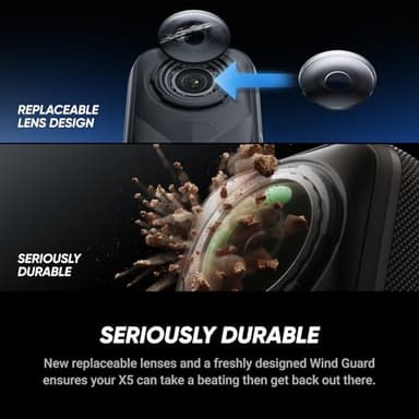 Insta360 X5 - Waterproof 8K 360° Action Camera, Leading Low Light, Invisible Selfie Stick Effect, Rugged and Replaceable Lens, 3-Hour Battery, Built-in Wind Guard, Stabilization, Triple AI Chip Design - Image 8