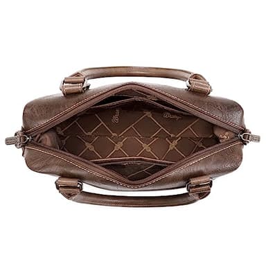 Wrangler Doctor Bag Top Handle Purse Hobo Shoulder Satchel Handbags Crossbody Bag with Crazy Horse Grain Leather for Women WG48-S5110BR - Image 6