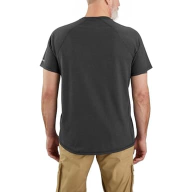 Carhartt Men's Force Relaxed Fit Midweight Short-Sleeve Logo Graphic T-Shirt, Carbon Heather, Large - Image 3