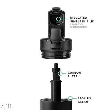 Simple Modern Filtered Water Bottle | Insulated Stainless-Steel Carbon Filter Travel Water Bottles | Reusable for Clean Drinking Water On The Go | 34oz, Sea Glass Sage - Image 4