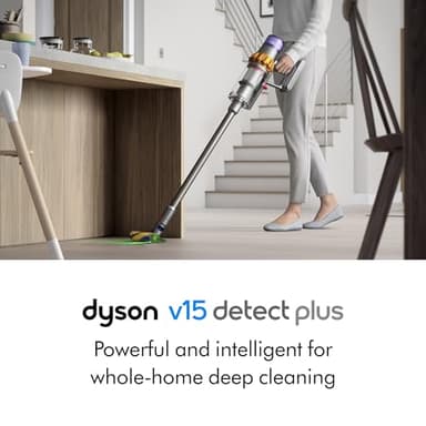 Dyson V15 Detect Plus Cordless Vacuum, Illumination Reveals dust, 240AW, 3 Power Modes, Up to 60 Minutes,² Deep Cleans Hard Floors and Carpets, Detangles pet Hair, Converts to Handheld - Image 2