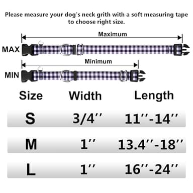 Fidohug Martingale Collar for Small Dogs with Buckle Adjustable Nylon No Pull Training Dog Collars (Black White Checkered, Small) - Image 6
