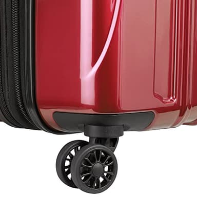 DELSEY PARIS Helium Aero Hardside Expandable Luggage with Spinner Wheels, Brick Red, Checked-Medium 24 Inch - Image 8