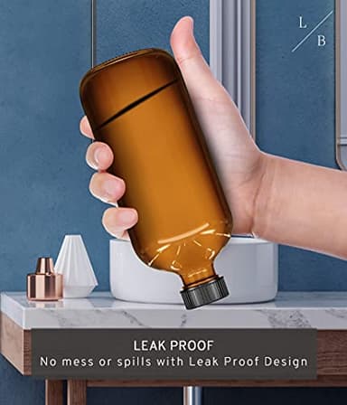 LiBa Amber Glass Spray Bottles 2 Pack, 16 oz Refillable Empty Spray Bottle for Cleaning, Essential Oils, Hair, Plants, Adjustable Nozzle for Squirt and Mist, Bleach/Vinegar/Rubbing Alcohol Safe - Image 7
