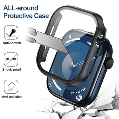 Haojavo 5 Pack for Apple Watch Series 11/10 42mm Screen Protector Case, PC Hard Cover with Tempered Glass Film Ultra-Thin Slim Fit Scratch Resistant Protective Bumper for iWatch S11 S10 Accessories - Image 2