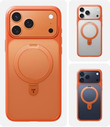 TORRAS for iPhone 17 Pro Max Case with Stand, Camera Control Button, Fit for MagSafe, Military Grade Protection, Translucent Slim Soft Edge Case for iPhone 17 Pro Max 6.9", Orange - Image 2