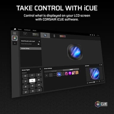 CORSAIR Nautilus 360 RS LCD Liquid CPU Cooler – 2.1" IPS LCD Screen, 360mm AIO, Low-Noise, Daisy-Chain, Intel LGA 1851/1700, AMD AM5/AM4 – 3X RS120 Fans Included – Black - Image 9