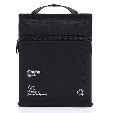 Ohuhu Pastel Alcohol Brush Markers- 48 Pastel Colors of Honolulu Blossoming- Alcohol Based Double Tipped Art Marker Set for Artist Adults Coloring Illustration- Brush & Chisel Dual Tips- Refillable - Image 10