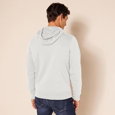 Amazon Essentials Men's Pullover Sweatshirt Hoodie, Big & Tall Options Available, Bright White, Medium - Image 3