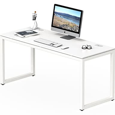 SHW 55-Inch Commercial-Grade Office Computer Desk, White - Image 5
